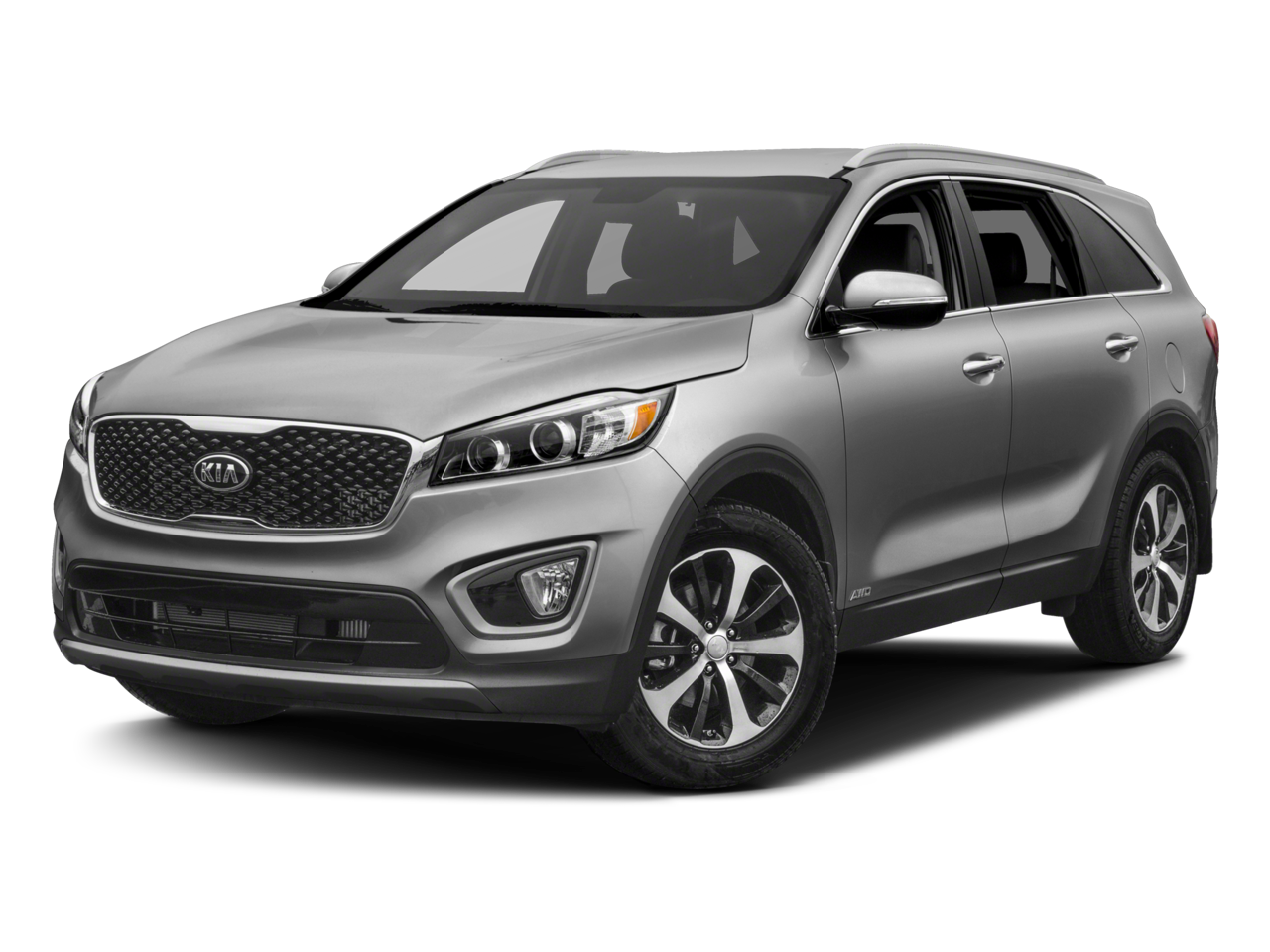 2017 Kia Sorento EX V6 in Titanium Silver — front three-quarter view