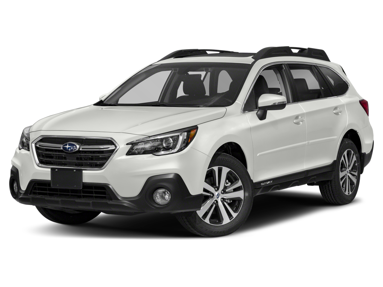 2019 Subaru Outback Limited in Tungsten Metallic — front three-quarter view