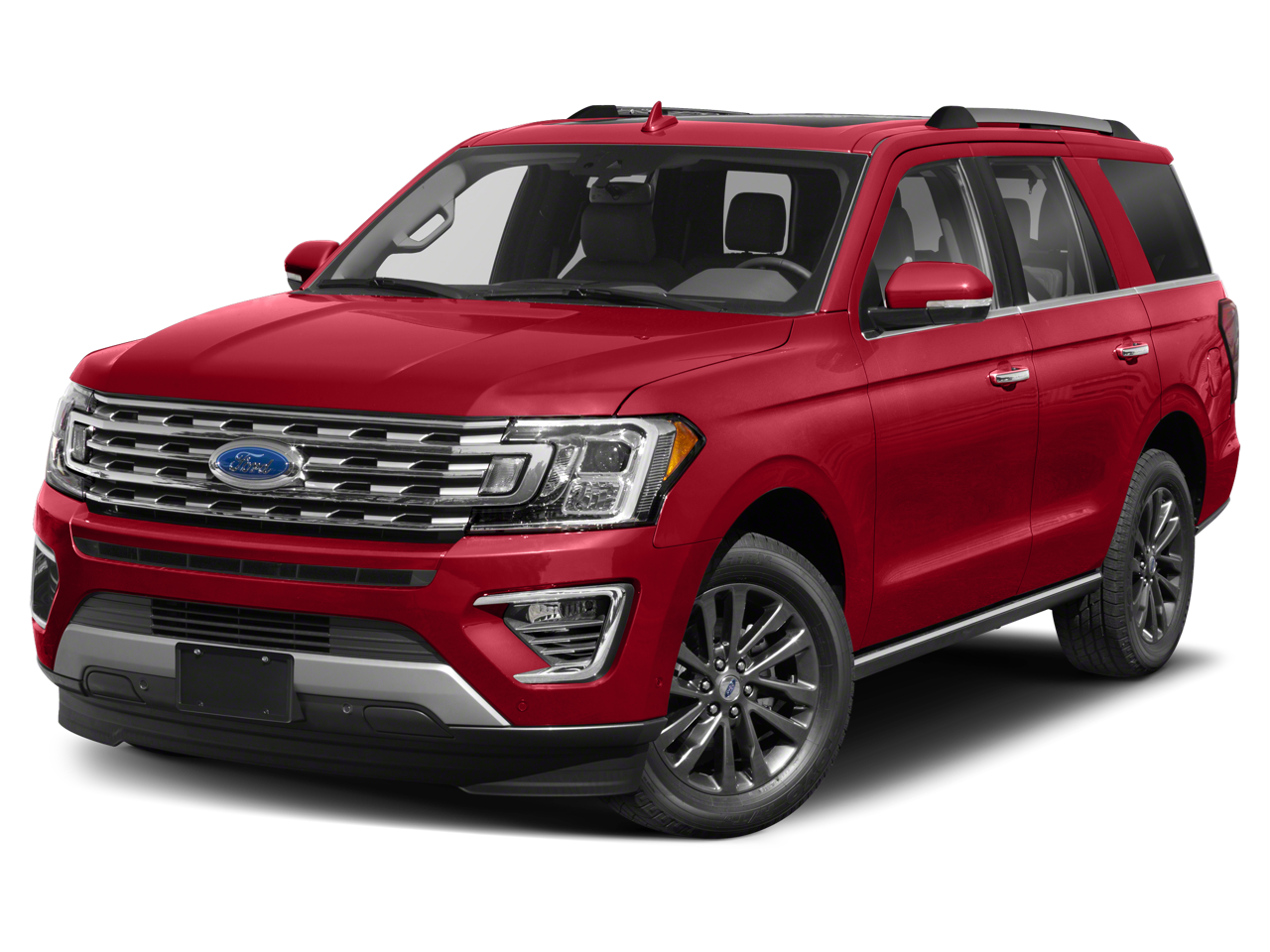 2020 Ford Expedition Limited in Agate Black — front three-quarter view