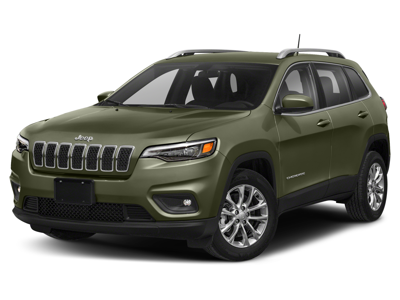 2021 Jeep Cherokee 80th Anniversary in Spitfire Orange Clearcoat — front three-quarter view