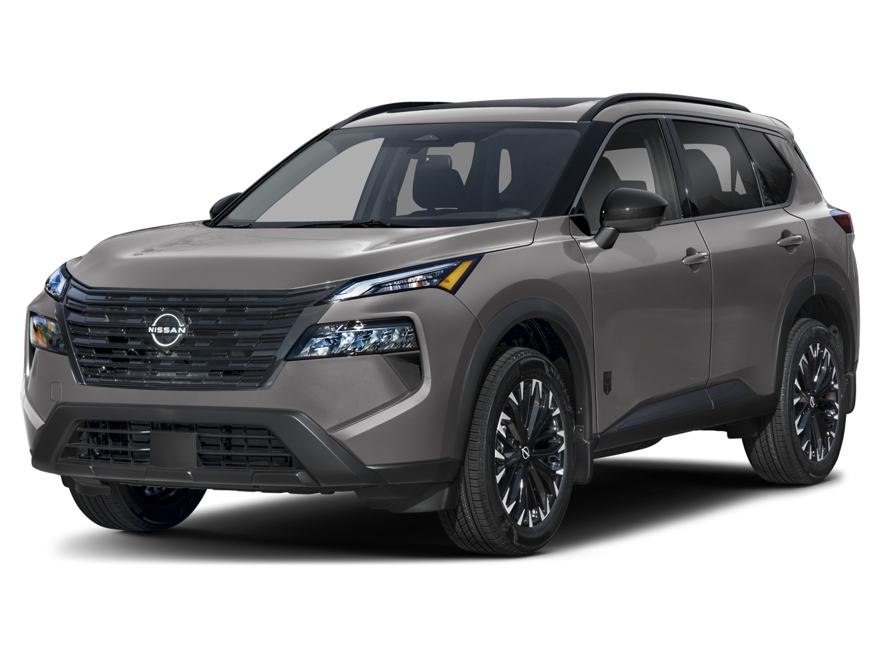 2026 Nissan Rogue Dark Armor in SUPER BLACK — front three-quarter view