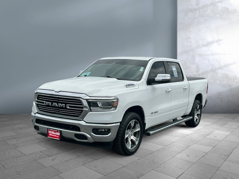 2023 RAM 1500 Laramie in Bright White Clearcoat — front three-quarter view