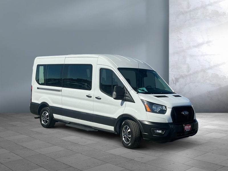 2022 Ford Transit Passenger Wagon XL in Oxford White — front three-quarter view