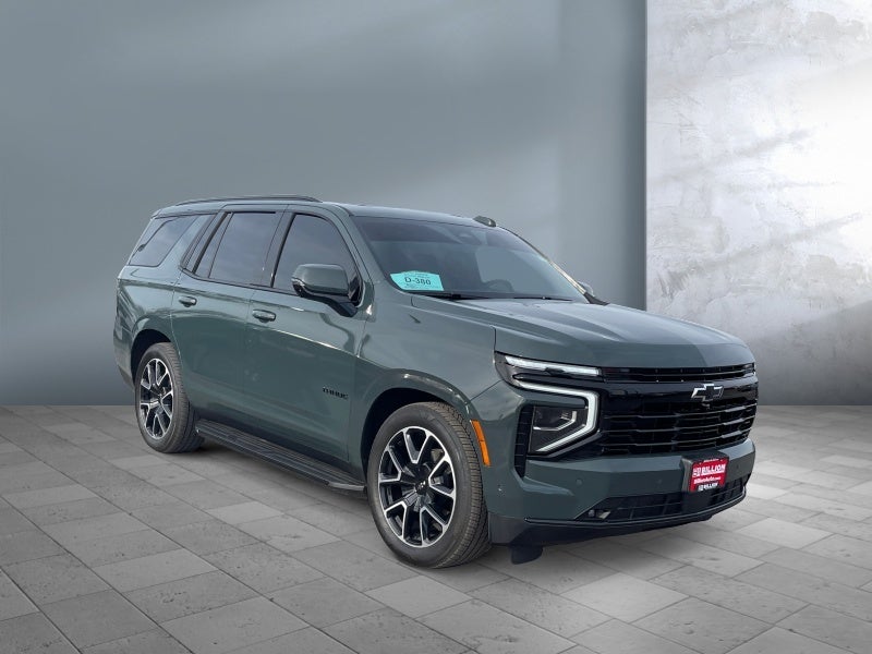 2025 Chevrolet Tahoe RST in Cypress Gray — front three-quarter view
