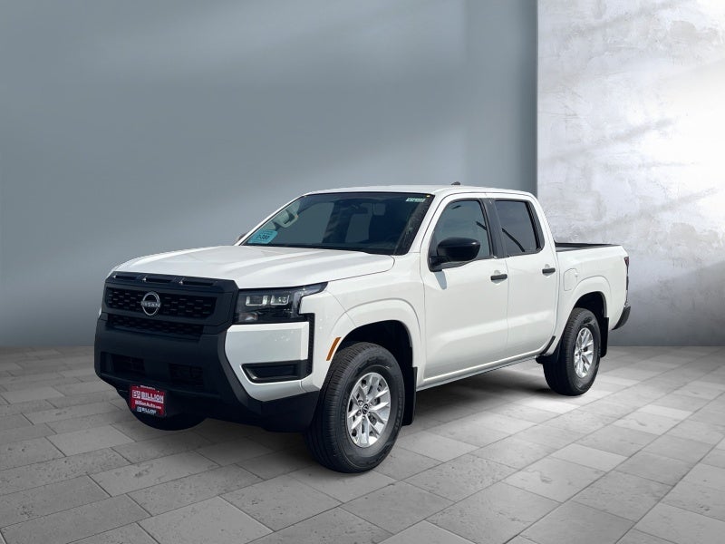 2026 Nissan Frontier Crew Cab S in Glacier White — front three-quarter view