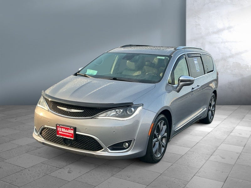 2017 Chrysler Pacifica Limited in Billet Silver Metallic Clearcoat — front three-quarter view