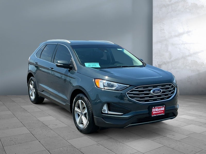 2019 Ford Edge SEL in Baltic Sea Green Metallic — front three-quarter view