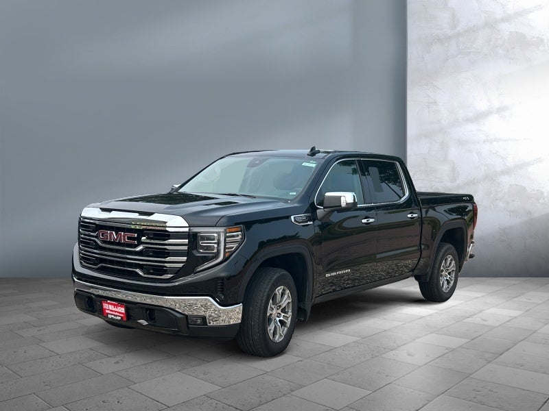 2025 GMC Sierra 1500 SLT in Onyx Black — front three-quarter view