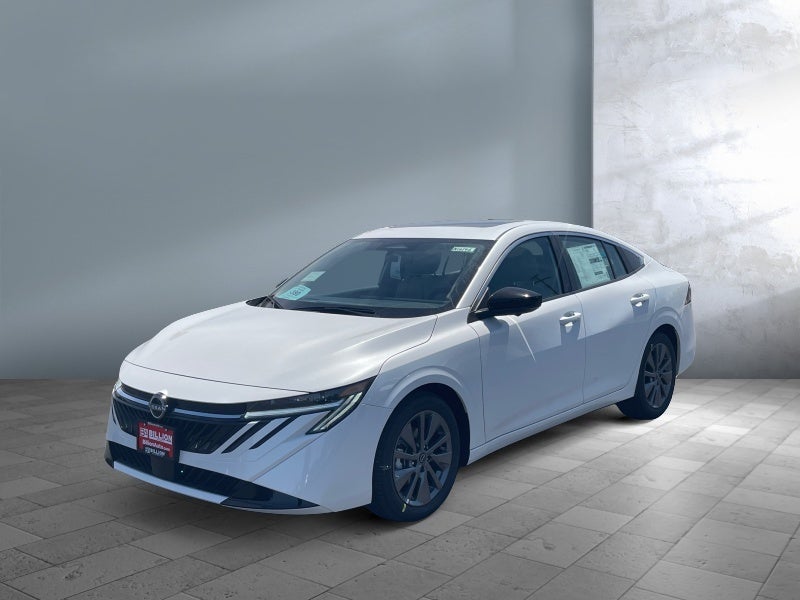 2026 Nissan Sentra SL in Aspen White Tricoat — front three-quarter view