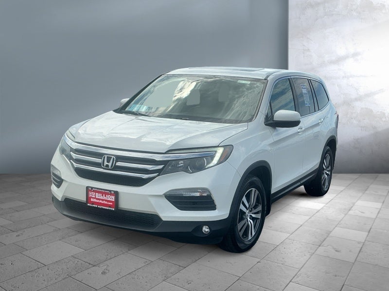 2018 Honda Pilot EX-L in White Diamond Pearl — front three-quarter view