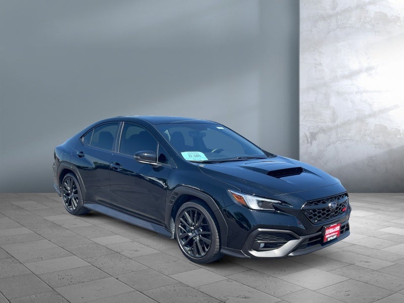 2025 Subaru WRX Limited in Crystal Black Silica — front three-quarter view